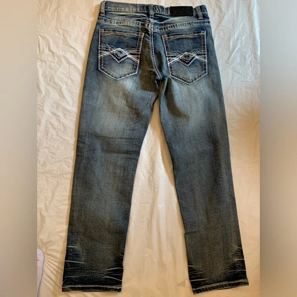True Luck Men's Jeans Size 30x30 Straight Leg Med Wash
